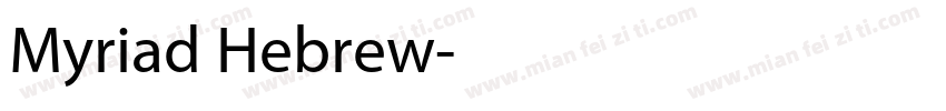 Myriad Hebrew字体转换